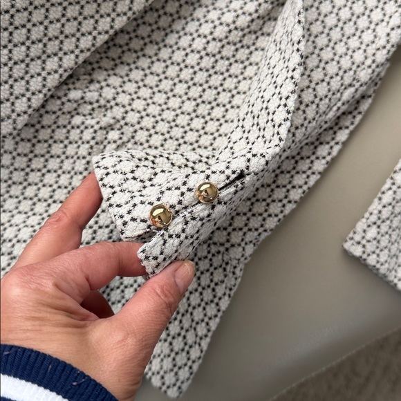 Janie and Jack Geo Faux Fur Collared metallic Dress and leggings  Sz 6 2 pieces - Picture 8 of 8